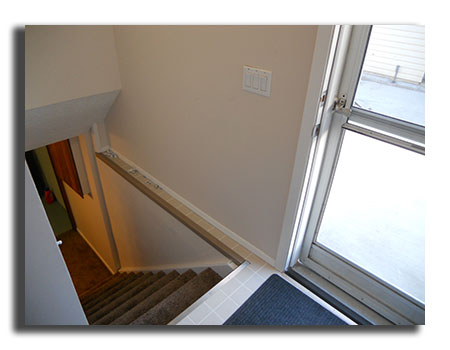 Access lower suite through side door